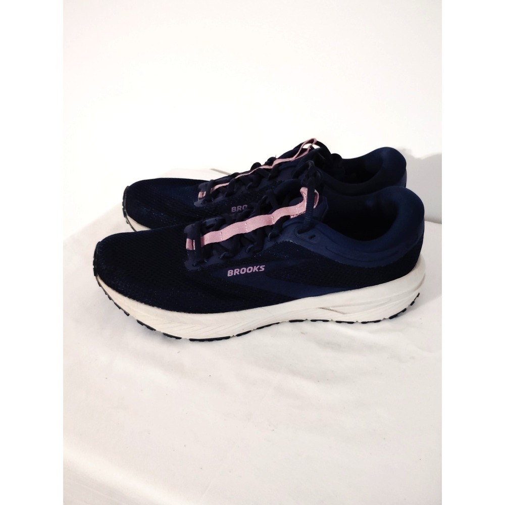 Brooks Revel 7‎ Women 11B Navy/Pink Support Trail Running Athletic Sneakers EUC